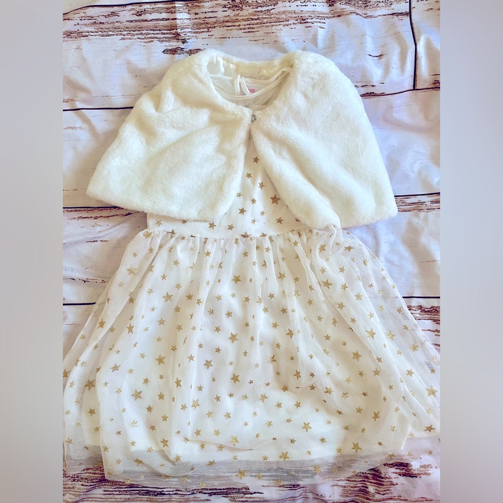 Gorgeous 2 piece celebration dress and fur capelet from The Children’s Place
